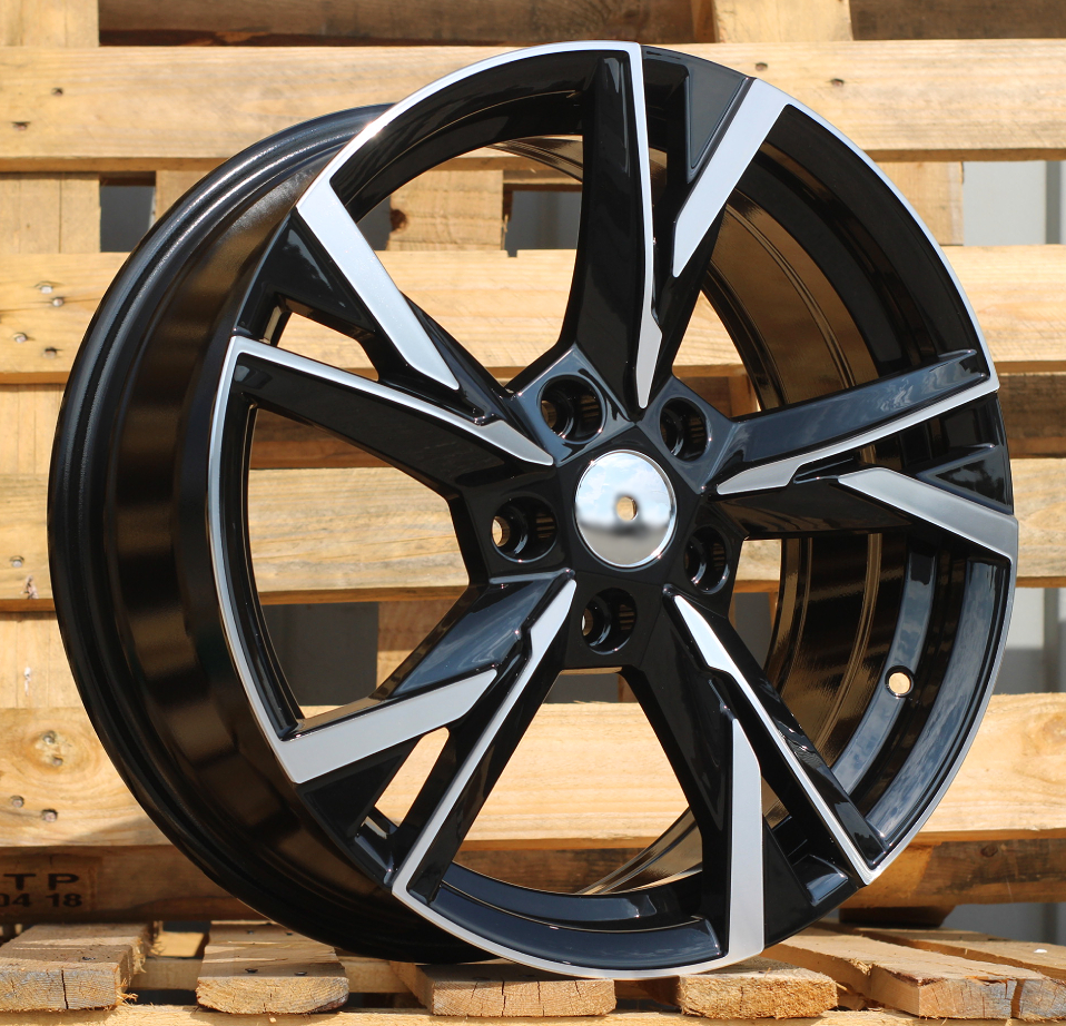 R18x7.5  5X112  ET  48  57.1  Y1241  Black Polished (MB)  For SKODA  (K4)  (NEW Model)