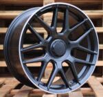 R19x9.5  5X112  ET  38  66.6  B1258  Black Half Matt+Polished Lip (BLHMPL)  For MER  (N)  (Rear+Front)