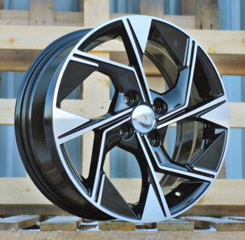 R16x6.5  4X100  ET  45  54.1  Y1265  Black Polished (MB)  For KIA  (D4)