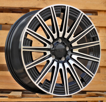 R19x9.5  5X112  ET  49  66.5  FLB005  Black Polished (MB)  For MER  (P1)  (HYBRID FORGED Front+Rear New Model)