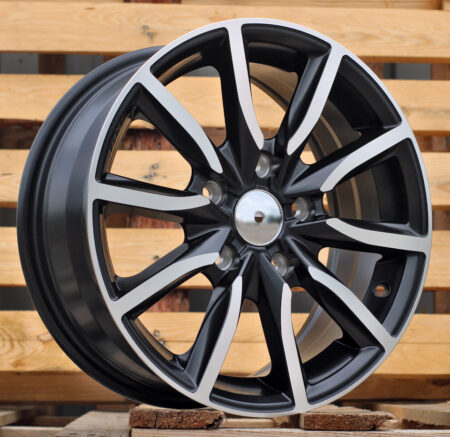 R15x6.5 5X114.3 ET 40 67.1 LU263 Black Polished Half Matt (MBHM) For RACIN (P1)