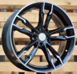 R18x8  5X112  ET  27  66.6  B1257  (IND5377)  Black Polished (MB)  For BMW