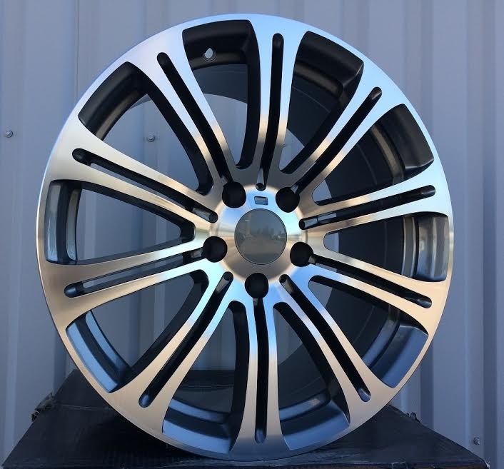 R18x8  5X120  ET  34  72.6  E568  (BK139)  Grey Polished+Powder Coating (MGPC)  For BMW