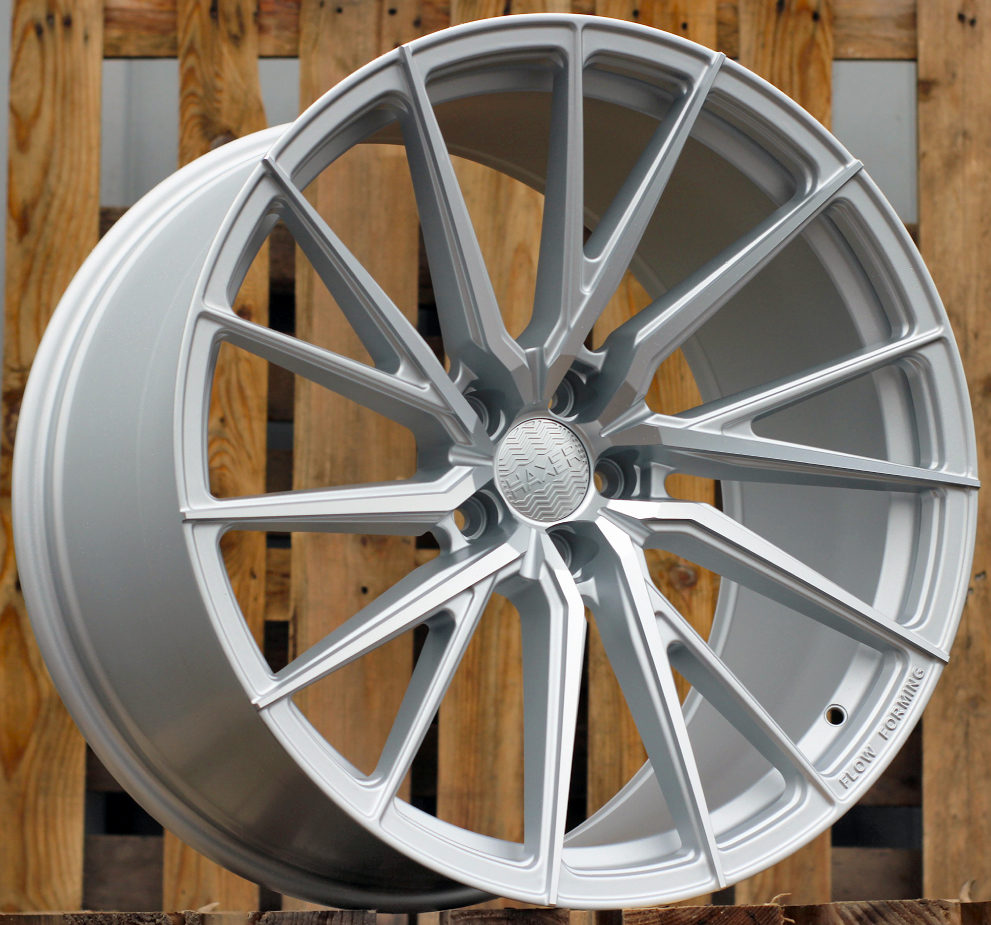 R20x8.5  5X112  ET  25  66.5  HX06F  Polished Silver Half Matt (MSHM)  For HAXER  (K2)  (HYBRID FORGED (Front+Rear))