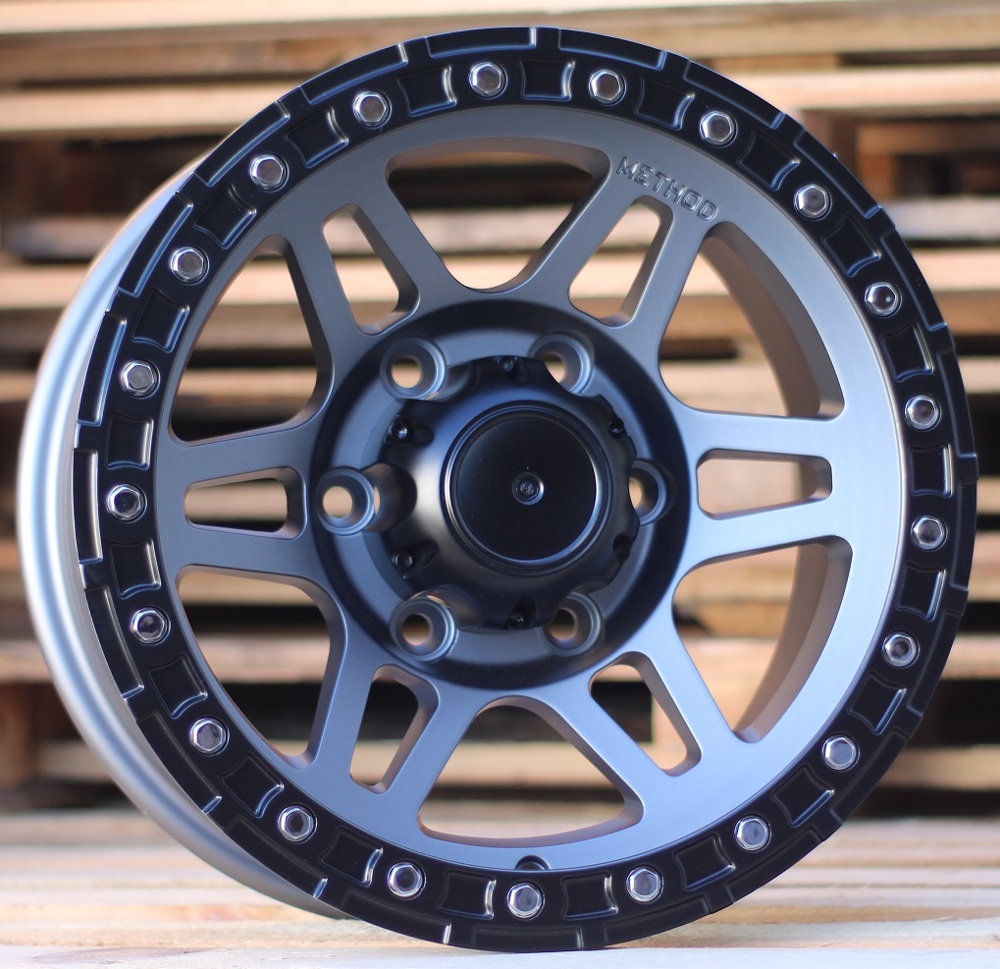 R15x8  6X139.7  ET  0  110.1  Q1294  Gun Metal (GM)  For 4X4  (P)  (METHOD)