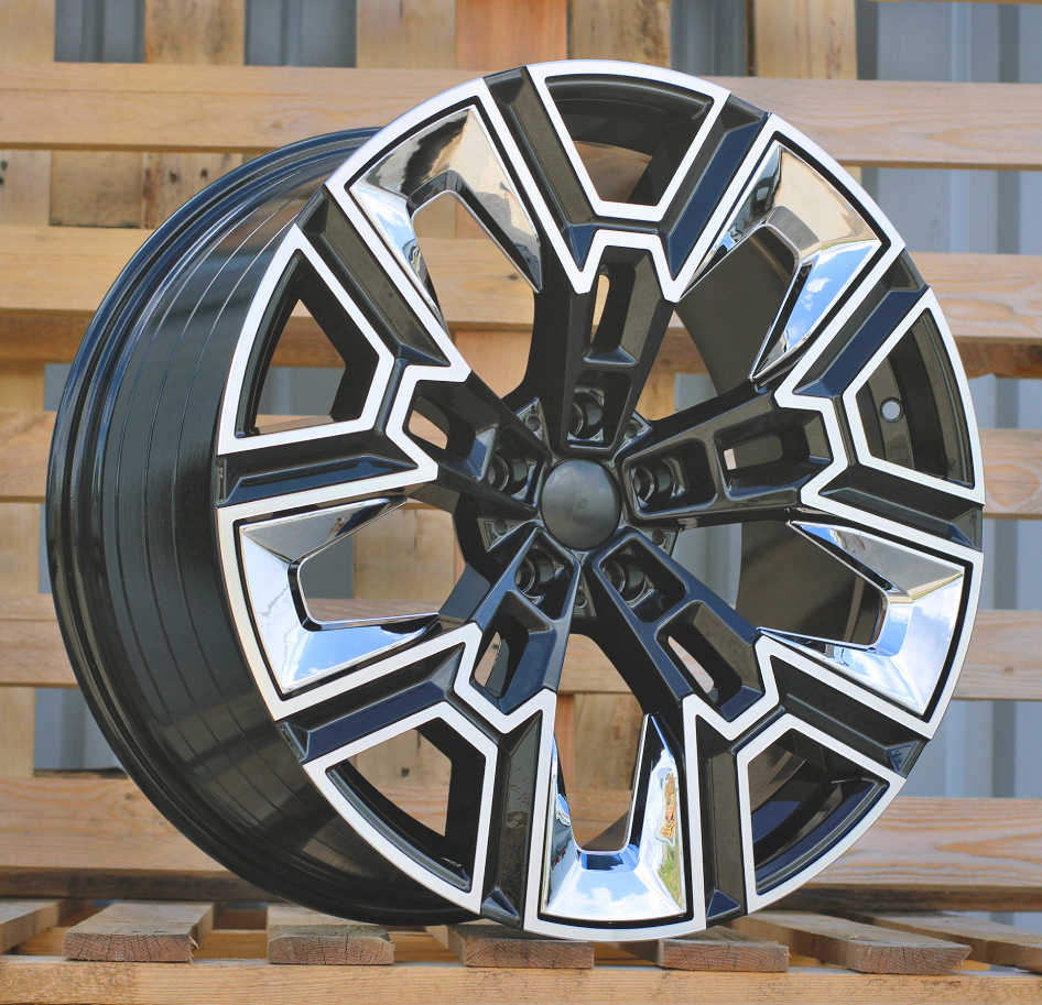 R20x8.5  5X112  ET  28  66.6  HF5220  Black Polished (MB)  For BMW  (Z6+K3)  (HYBRID FORGED Rear+Front)