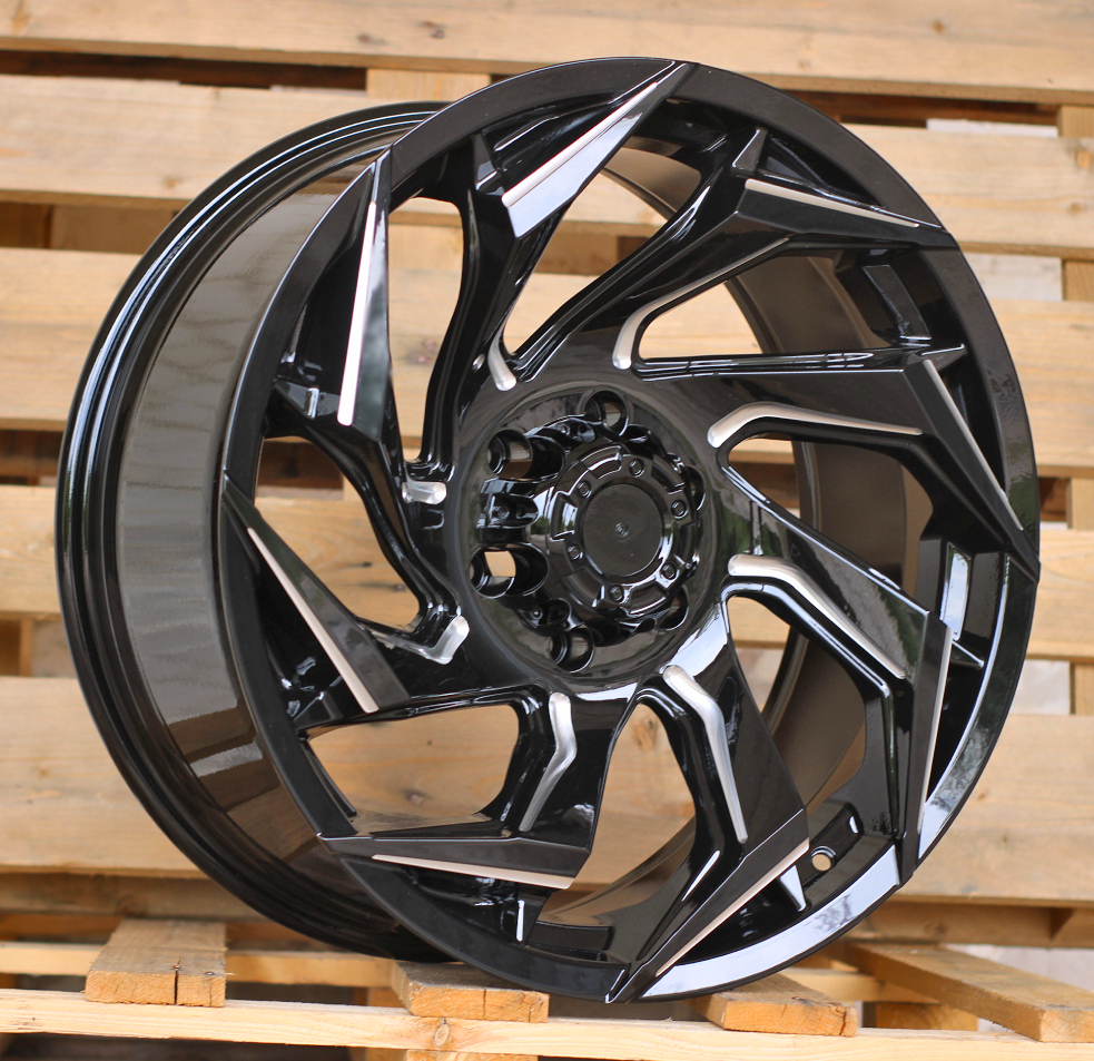 R20x9  6X139.7  ET  0  110.1  JT187  Gloss Black (GB)  For 4X4  (K7+K3)  (Milling)