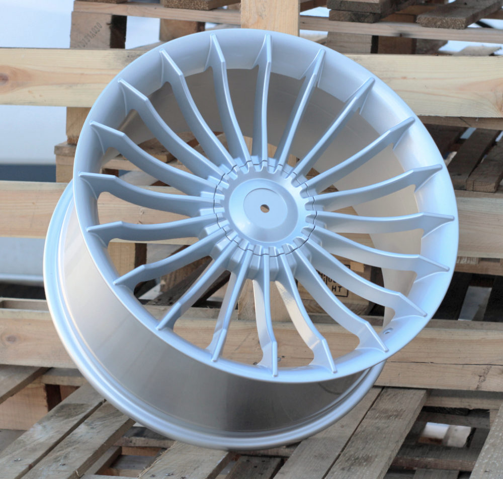 R20x8.5  10X112/120  ET  25  72.6  BK273  Silver Shining (SS)  For BMW  (K4+Z4)  (ALPINA Style Rear+Front)