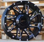R18x9  10X120/127  ET  M12  78.1  B1544  Black Matt+Polished Lip (BMPL)  For 4X4  (K7)