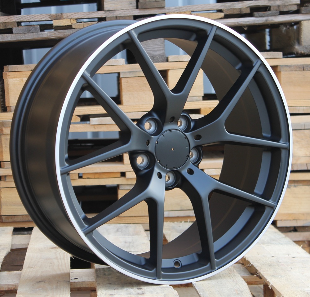 R19x8  5X112  ET  38  66.6  XE384  (IN5461)  Black Matt+Polished Lip (BMPL)  For MER  (K3)