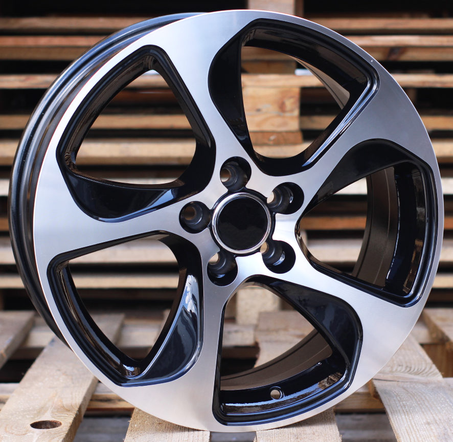 R17x7.5  5X100  ET  40  66.5  BK742  Black Polished (MB)  For AUD  (K2)  ((AKC 65 Eur))