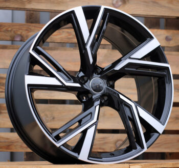 R21x9  5X112  ET  35  66.5  B1571  (FB641)  Black Polished (MB)  For AUD  (P2)  (HYBRID FORGED)