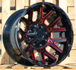 R20x12  12X135/139  ET  M44  110.1  B1234  Black Polished Red Milling (MBRM)  For 4X4  (K3)
