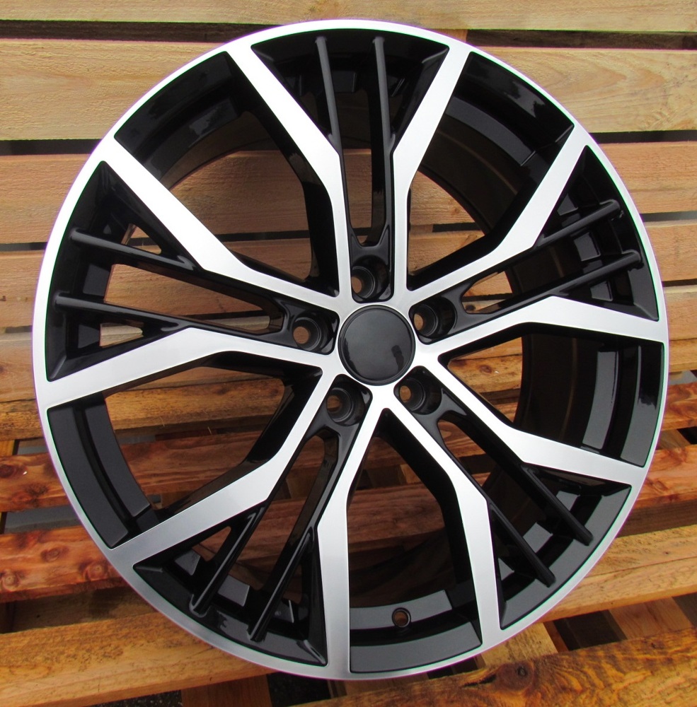 R16x7  5X112  ET  45  57.1  BK713  (A5326)  Black Polished+Powder Coating (MBPC)  For VW