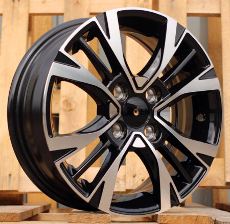 R14x5.5  4X100  ET  40  54.1  Y1127  (L2285)  Black Polished (MB)  For KIA  (P1)