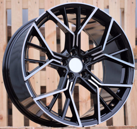 R20x8.5 5X112 ET 25 66.6 A5602 (BY1906) Black Polished (MB) For BMW (Z3) (Rear+Front)