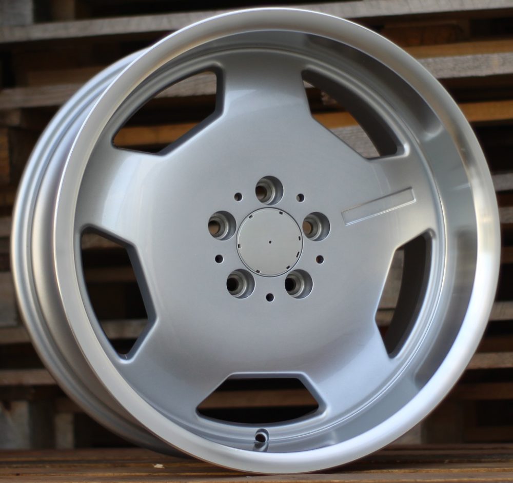 R17x8  5X112  ET  35  66.6  BK632  Silver+Polished Lip (SP)  For MER  (K2)  (MONOBLOCK Style)