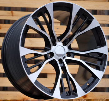 R21x11.5  5X120  ET  38  74.1  BK851  (FR765)  Black Polished (MB)  For BMW  (Z5)  (Rear+Front)