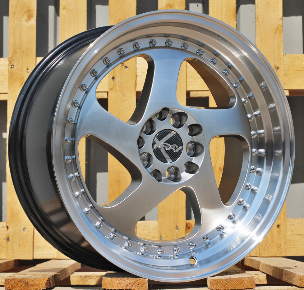 R17x8  10X100/114  ET  30  73.1  LU511  Hyper Black (HB)  For RACIN  (K3)  (+ Chrome Rivets)