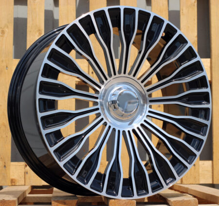 R20x9.5 5X112 ET 43.5 66.6 I0313 (FBX227) Black Polished (MB) For MER (K7) (HYBRID FORGED Front+Rear)