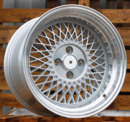 R15x8  4X100  ET  20  73.1  LU483  Silver+Polished Lip (SP)  For RACIN  (P1)  (BBS Style)