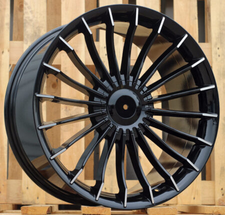 R18x9.5  5X120  ET  20  74.1  BK273  Black Polished (MB)  For BMW  (P2+P+M)  (ALPINA Style Rear+Front)