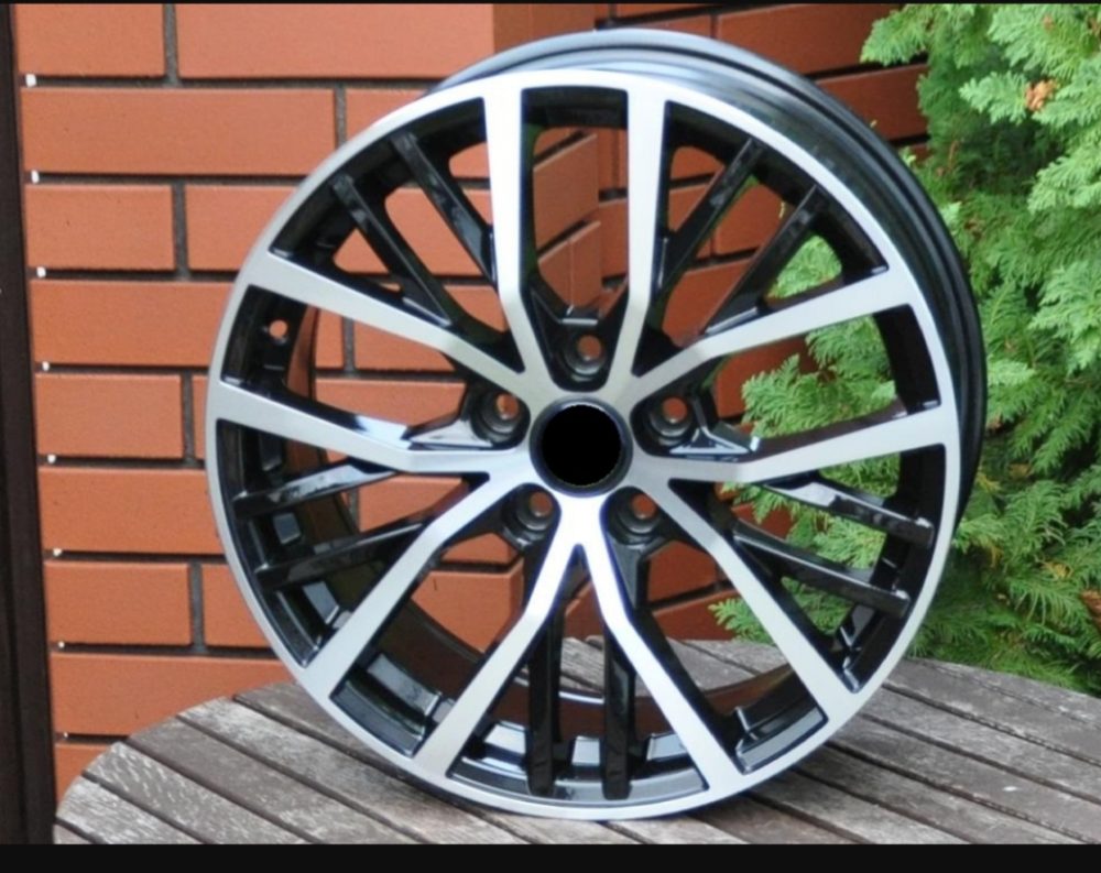 R17x7.5  5X100  ET  41  57.1  BK952  Black Polished+Powder Coating (MBPC)  For VW  (P1)