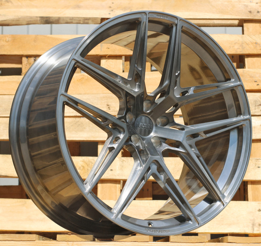 R22x11.5  5X112  ET  37  66.6  HXF01  Dark Brush Silver (DBS)  For HAXER  (K3)  (FORGED  (NEW Model) Rear+Front)