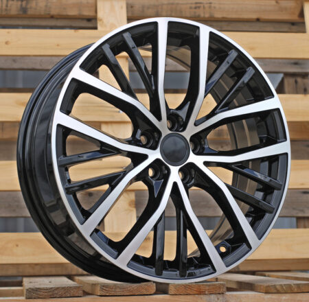 R17x6.5  5X100  ET  40  57.1  B1179  Black Polished (MB)  For VW  (Z6+M)