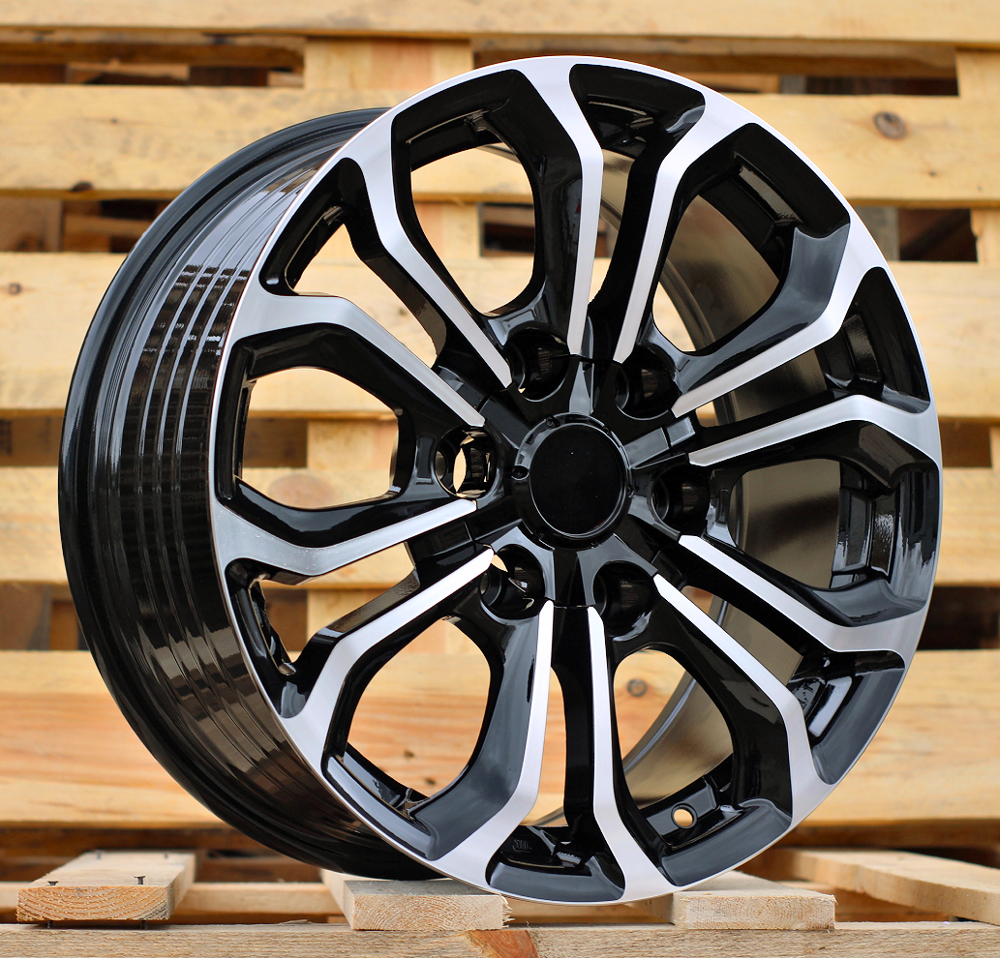 R17x7.5  6X139.7  ET  25  110.1  FBX198  Black Polished (MB)  For TOYOT  (K3)  (HYBRID FORGED)