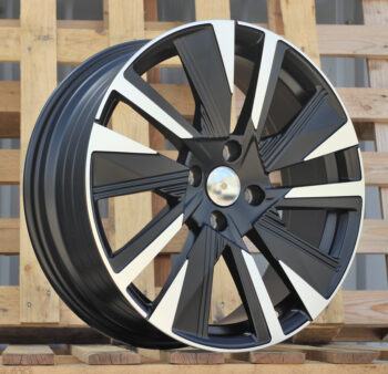 R18x7  4X108  ET  35  65.1  YF1152  Black Polished Half Matt (MBHM)  For PEUG  (K7)  (HYBRID FORGED)