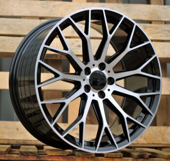 R18x8  5X112  ET  43  66.6  YS1180  (FLB002)  Black Polished (MB)  For MER  (Z5)  (HYBRID FORGED)