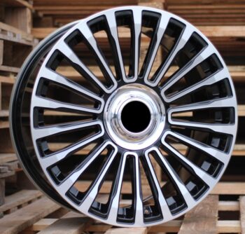 R21x9.5  5X112  ET  46  66.6  B1365  Black Polished (MB)  For MER  (P)  (MANSORY)
