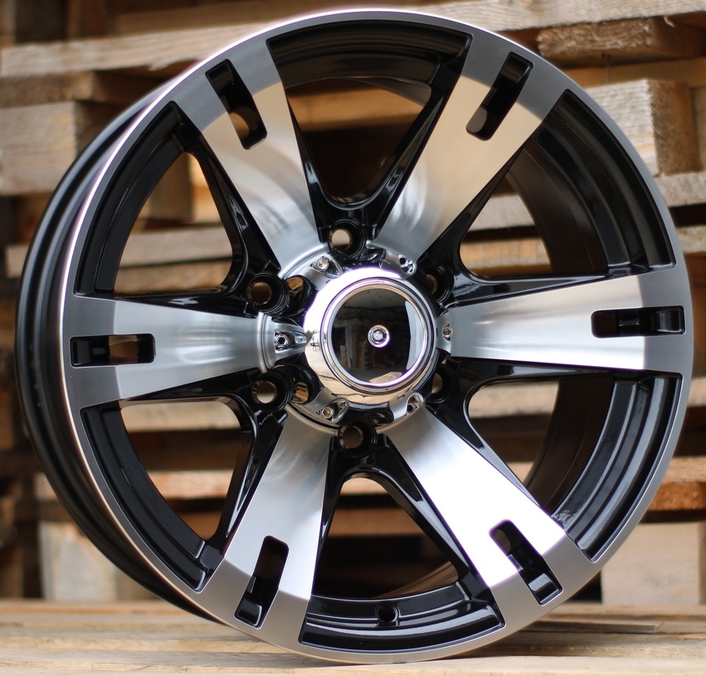 R16x8  5X139.7  ET  0  110.5  BK311  Black Polished (MB)  For 4X4  (L6)