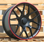 R20x8.5  5X112  ET  38  66.6  B1258  Black Half Matt+Red Lip (BLHMRL)  For MER  (Z3+Z2)  (Rear+Front)