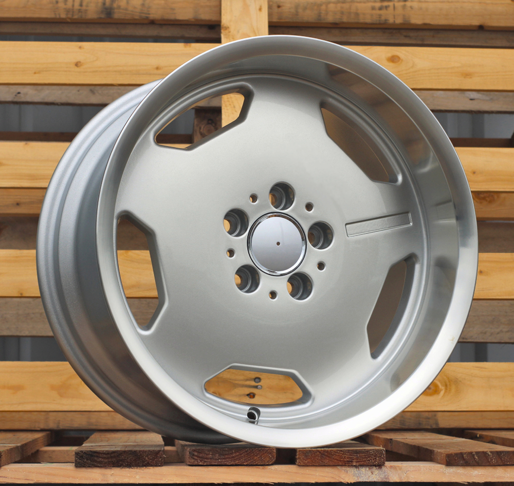 R17x9  5X112  ET  30  66.6  BK632  Silver+Polished Lip (SP)  For MER  (R+P2+L4)  (MONOBLOCK Style)