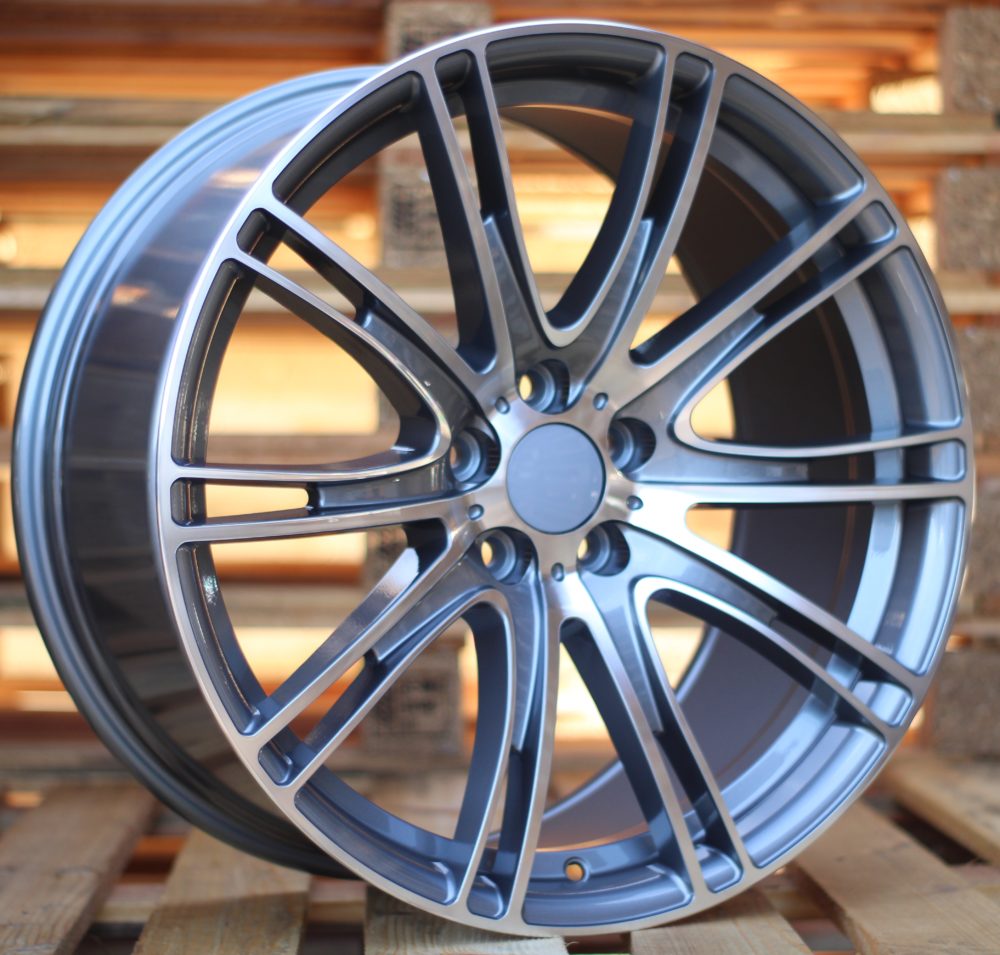 R19x9.5  5X120  ET  38  72.6  BY599  Grey Polished (MG)  For BMW  (K7)  ((Rear+Front)(AKC 100 Eur))