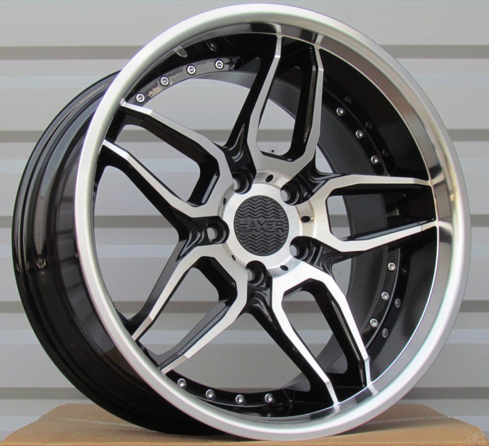 R19x10  5X120  ET  40  72.6  SSA01  (HX030)  Black Polished+Powder Coating (MBPC)  For HAXER  (P)  (Rear+Front)