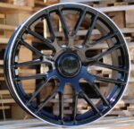 R19x8.5  5X112  ET  43  66.6  B1268  (K9007/1261)  Black+Polished Lip (BLPL)  For MER