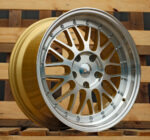 R18x9  5X120  ET  35  72.6  A1025  Gold+Polished (YP)  For RACIN  (P)  (BBS Style Rear+Front)
