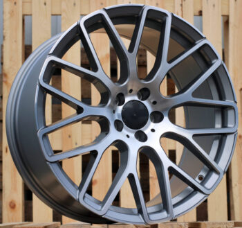 R20x9.5  5X112  ET  35  66.5  AT967  (IN0186)  Grey Polished (MG)  For MER  (K7)  (BRABUS Style Rear+Front)
