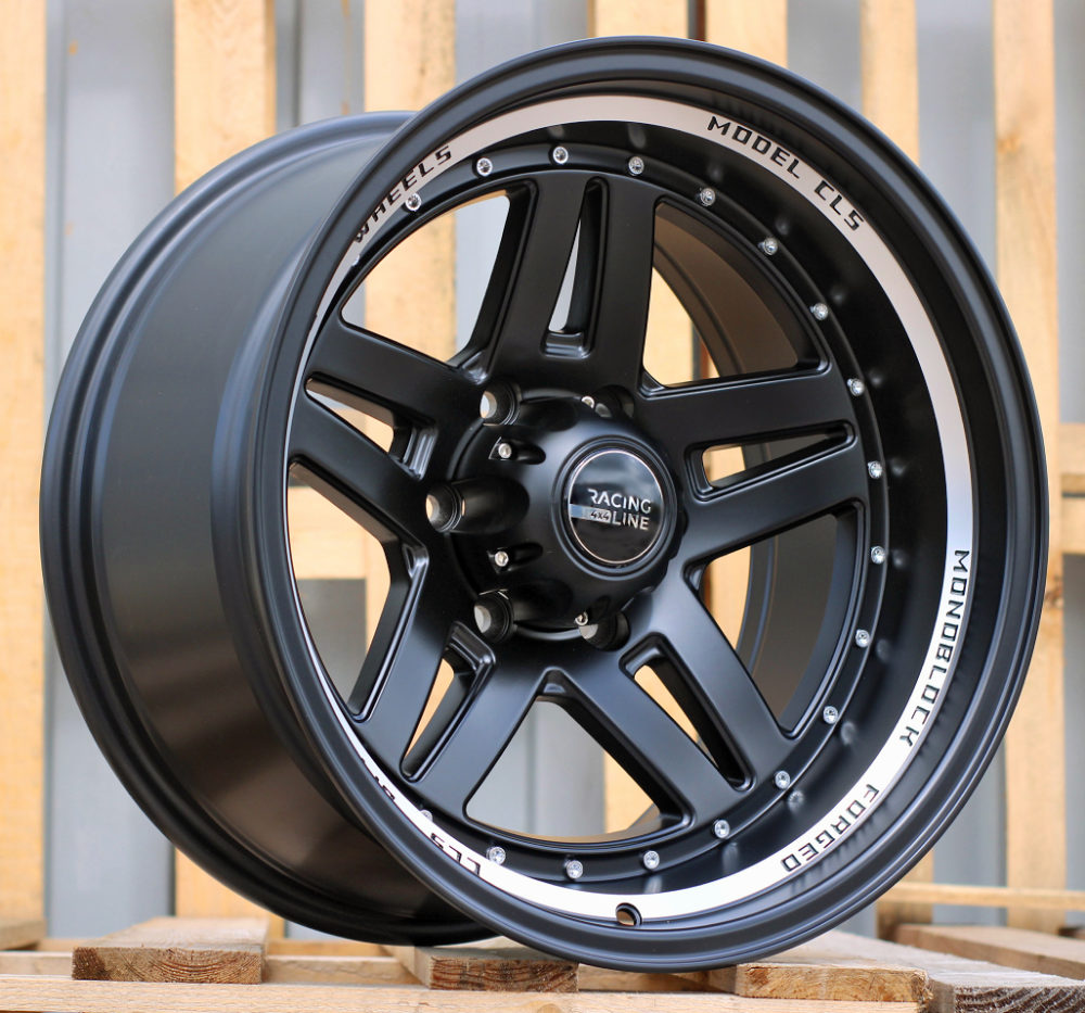 R15x10  6X139.7  ET  M44  110.1  BK936  Black Half Matt+Polished Lip (BLHMPL)  For 4X4  (K4+P)