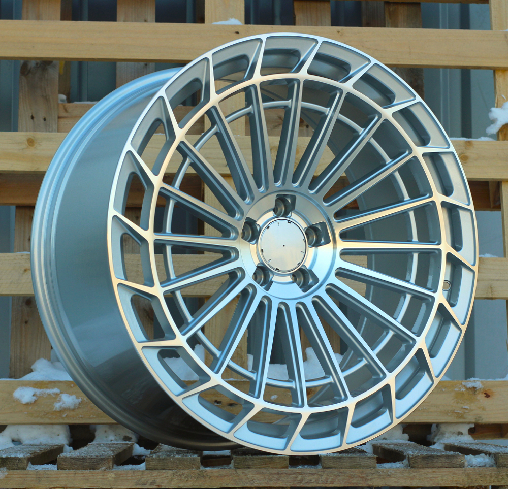 R22x9  5X112  ET  32  66.6  FBX162  (FB780)  Machined Silver (MS)  For MER  (Z6)  (Rear+Front)
