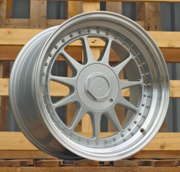 R17x7.5  4X100  ET  30  57.1  7962F  Silver+Polished Lip (SP)  For RACIN  (Z3)  (HARTGE Style)