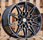 R19x9  5X120  ET  38  72.6  B1674  Black Polished (MB)  For BMW  (K3)  (Rear+Front)