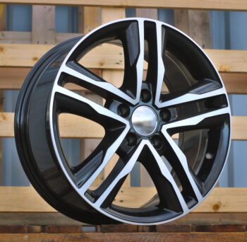 R17x7.5  5X120  ET  50  65.1  BK424  Black Polished (MB)  For VW  (P+K2)  ((max 1250kg))