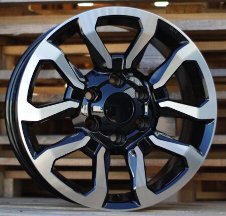 R17x7.5  6X139.7  ET  30  106  B1623  (BK5901)  Black Polished (MB)  For TOYOT  (R)