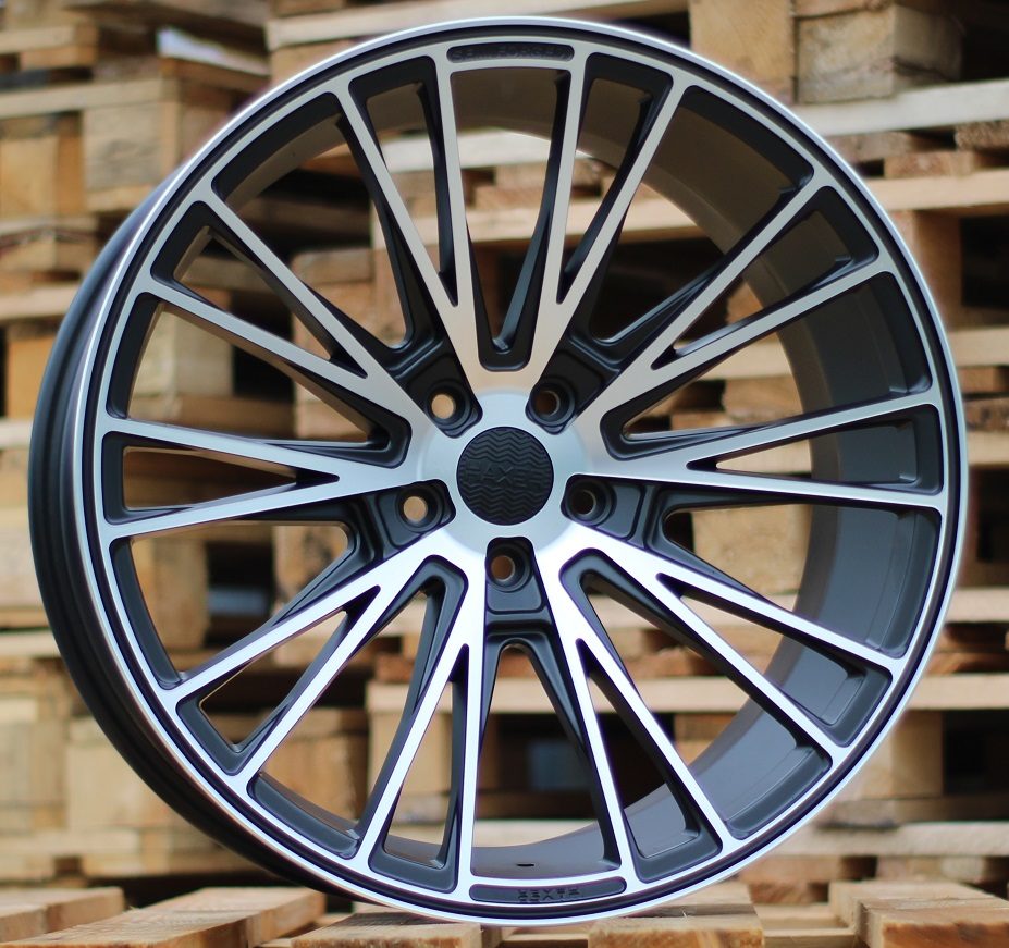 R20x8.5  5X112  ET  26  66.6  HX040  Black Polished Half Matt+Powder Coating (MBHMPC)  For HAXER  (P1)  ())