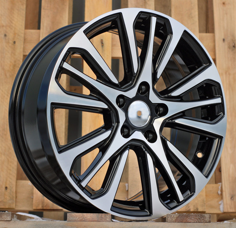R17x7  5X114.3  ET  37  66.1  Y0057  Black Polished (MB)  For RENAU  (R)