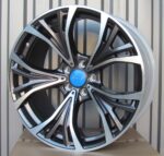 R21x11  5X120  ET  35  74.1  B1197  Grey Polished (MG)  For BMW  (K5)  ((AKC 145 Eur)Rear+Front)